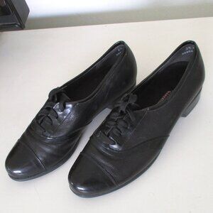 Munro American Womens Black Leather Lace-up Cap Toe Oxford Shoe NWOB - Size 6.5M